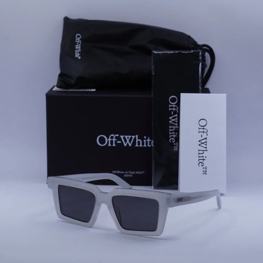 Off-White OERI142 WINDSOR 0907 Square Sunglasses – Shiny Grey